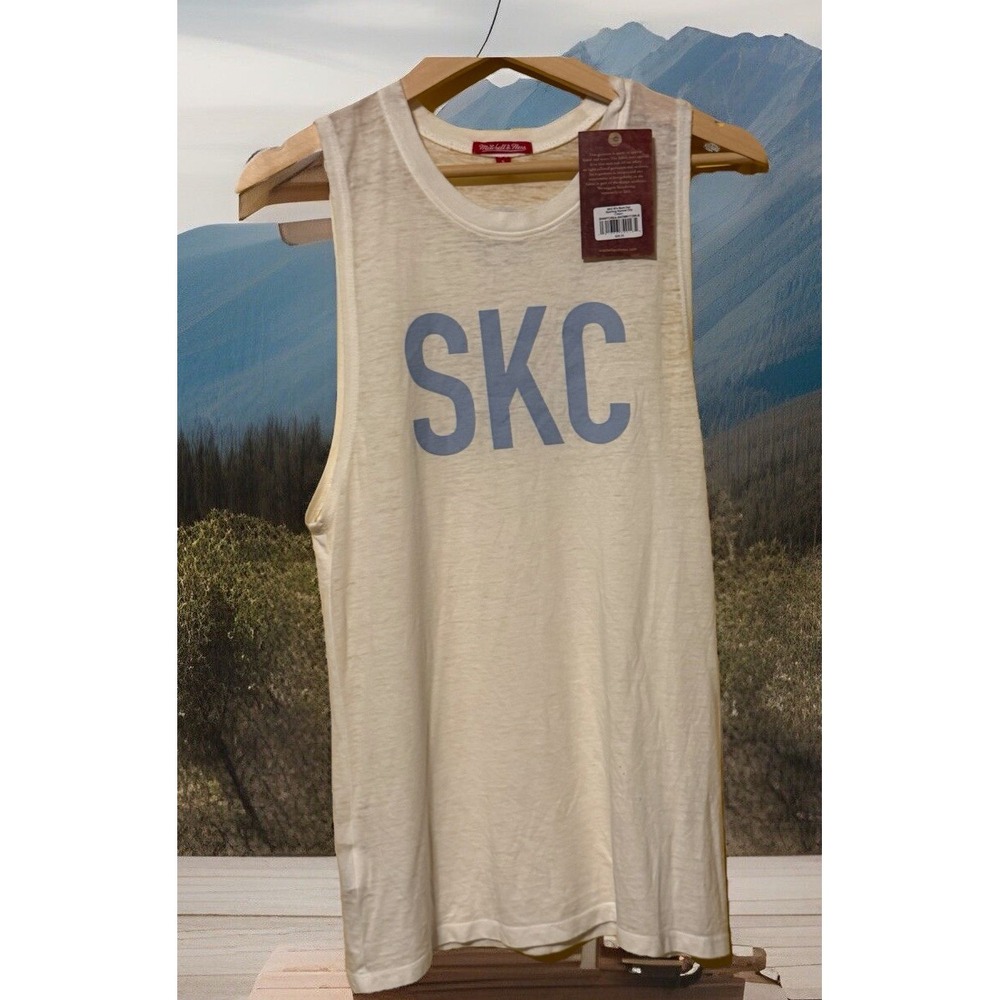 SKC Tank Top Cream Color Size Small Super Soft Breathable Streetwear